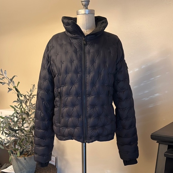 The North Face Holladown Crop Black Puffer Jacket M Quilted - Picture 2 of 11